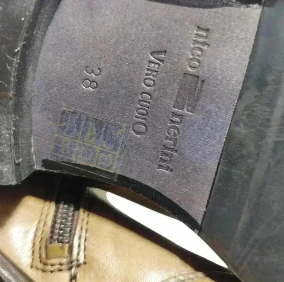 NICO NERINI Vero Cuoio Brown Leather Zip Up Riding Boots Size 38 US 8 - Picture 7 of 14